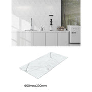 Trade Shop - Pannello Effetto Marmo Bianco 600x300 Mm Rivestimento Parete Bagno Cucina -