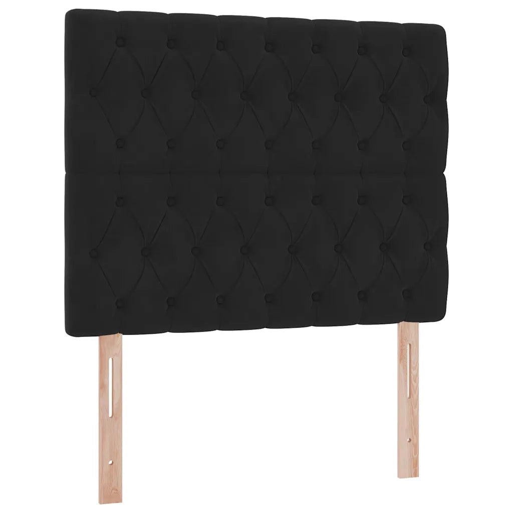 Letto con contenitore e LED con led Nero 120 x 200 cm Velluto 3372719