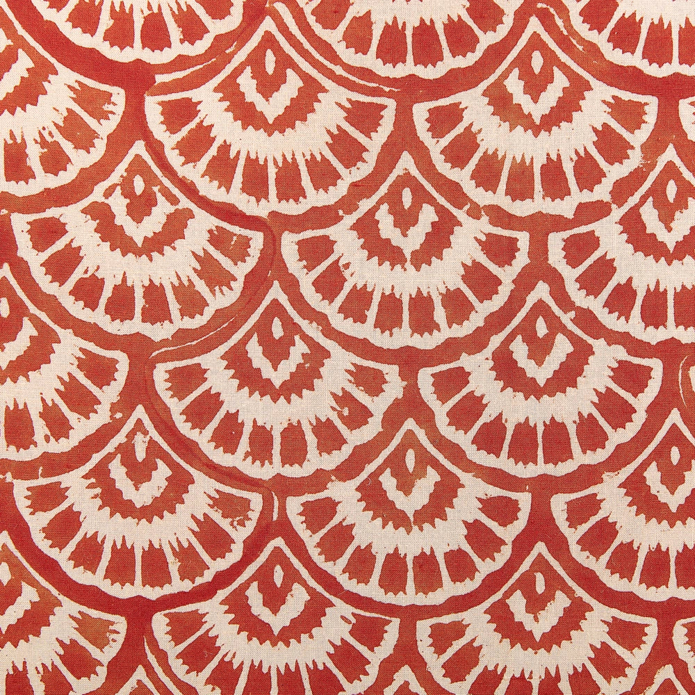 Cuscino decorativo rosso cotone motivo geometrico 45 x 45 cm complementi d'arredo dal design retrò