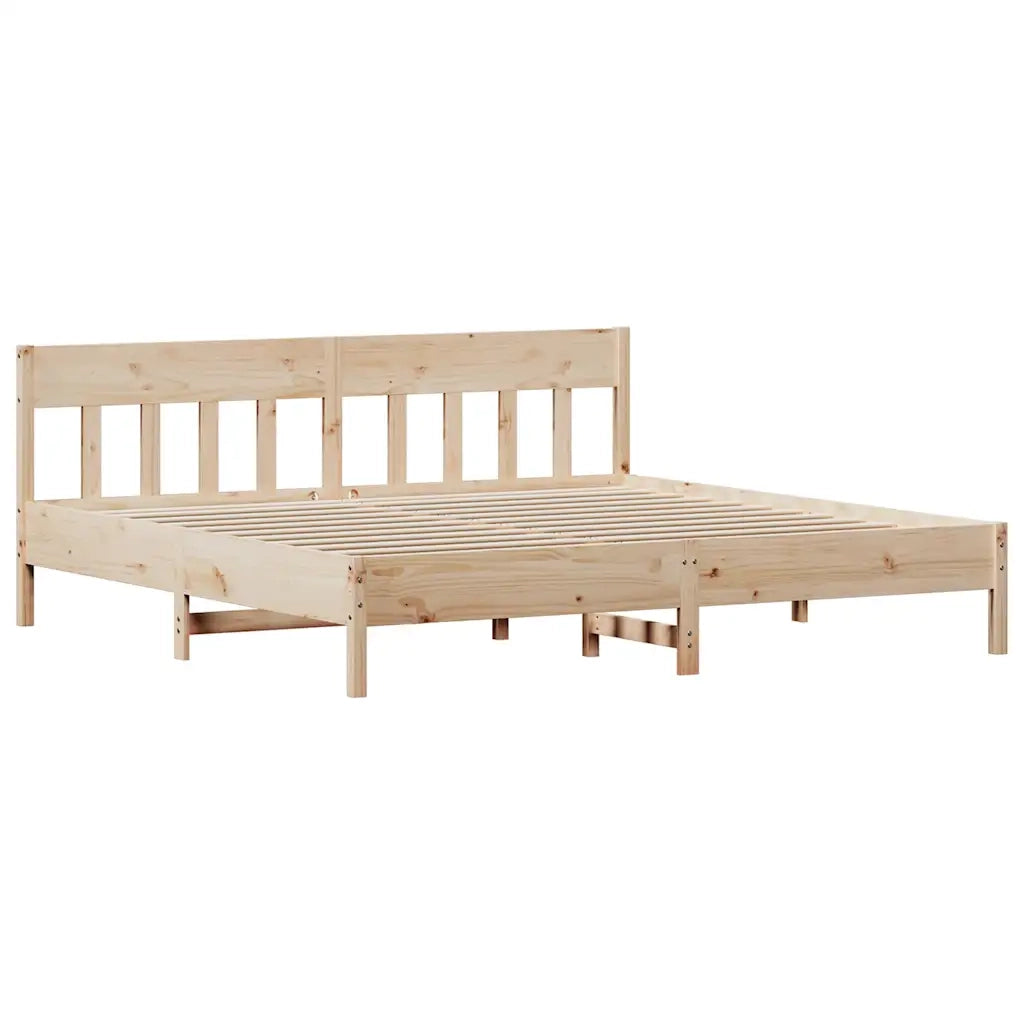 Letto senza Materasso 200x200 cm in Legno Massello di Pino