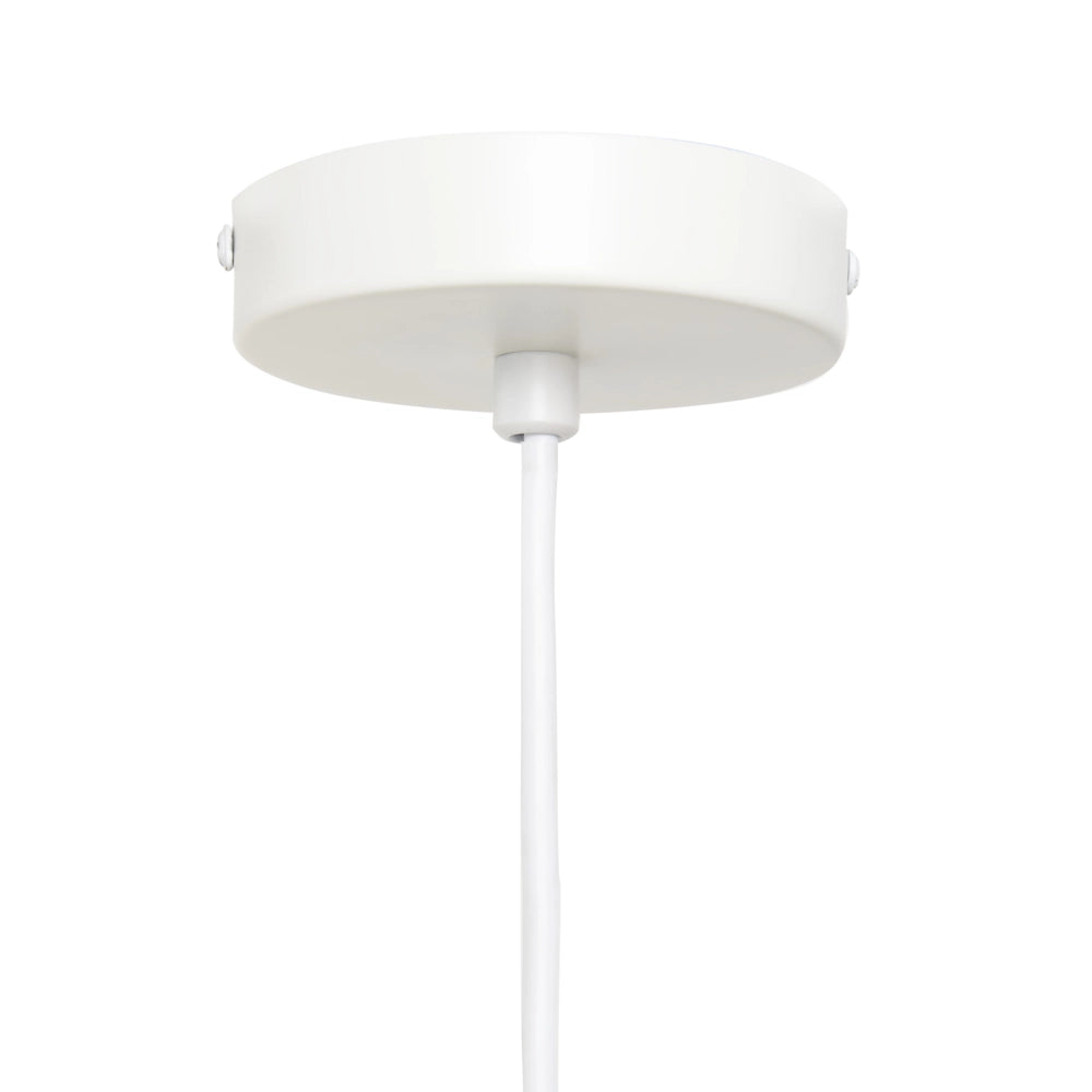 Lampada a sospensione in metallo beige chiaro moderna di ispirazione vintage di forma arrotondata