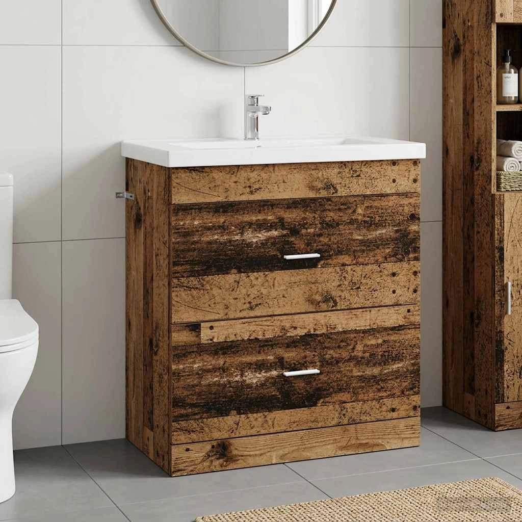 Mobiletto da Bagno Sotto Lavabo Legno antico 890718