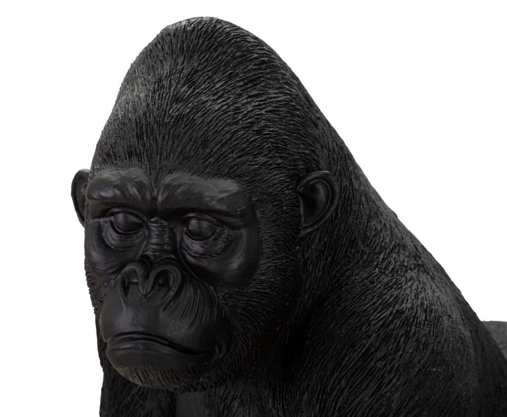 Statua Gorilla 35x37,5x21,5 cm in Poliresina Nero