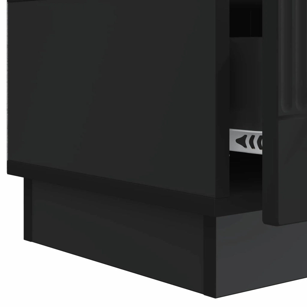 Mobile TV Nero 147 x 34,5 x 27 cm Legno ingegnerizzato