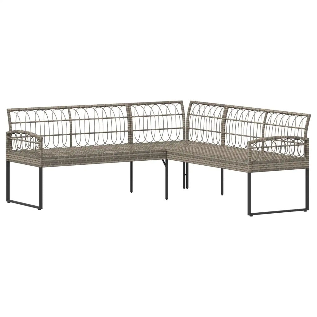Set di Divano da Giardino con cuscino 2 pcs Grigio
