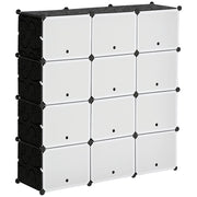Sistema scaffali modulare ¨C zephmum ¨C nero metallo plastica 125x32x125 cm