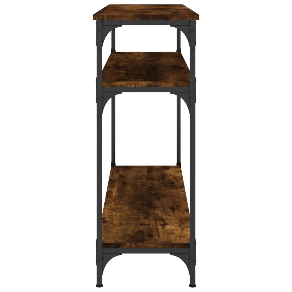 Tavolo Consolle | Tavolo d'Ingresso Rovere Fumo 100x29x75 cm Legno Multistrato