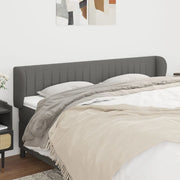 Testiera ad Orecchio-Testata con Orecchie Grigio Scuro 183x23x78/88 cm in Tessuto 199254