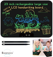 Tavola di disegno XXL - Dimensioni extra grandi 58cm - Cristallo chiaro - Tavola di disegno digitale - Tavola di disegno per bambini - Schermo LCD a colori - Ricaricabile - Disegno sensibile al tocco