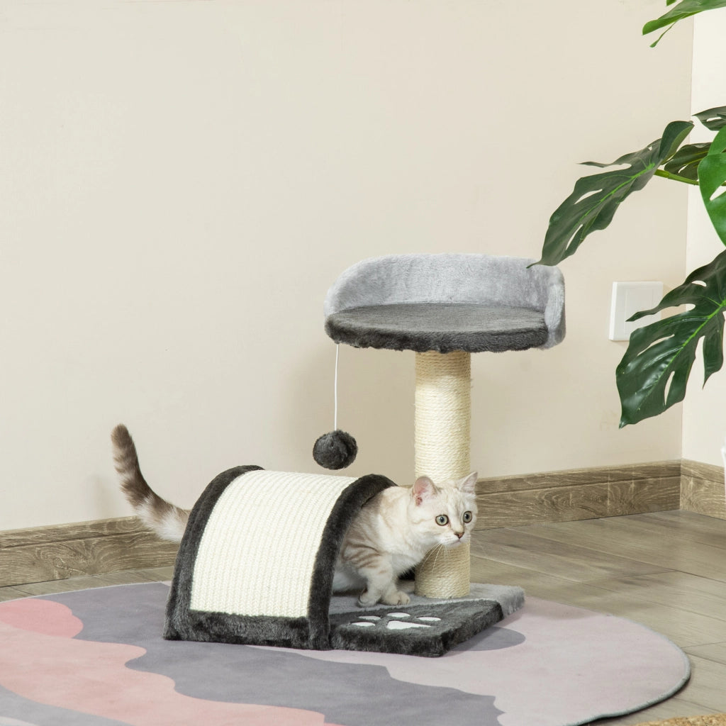¨¢rbol Rascador para Gatos ¨C zephmum ¨C Grigio 35.5x37x46 cm