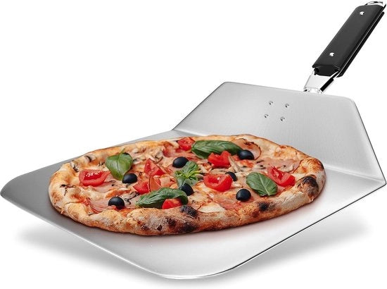 Spazzola per pizza in acciaio inossidabile con manico pieghevole