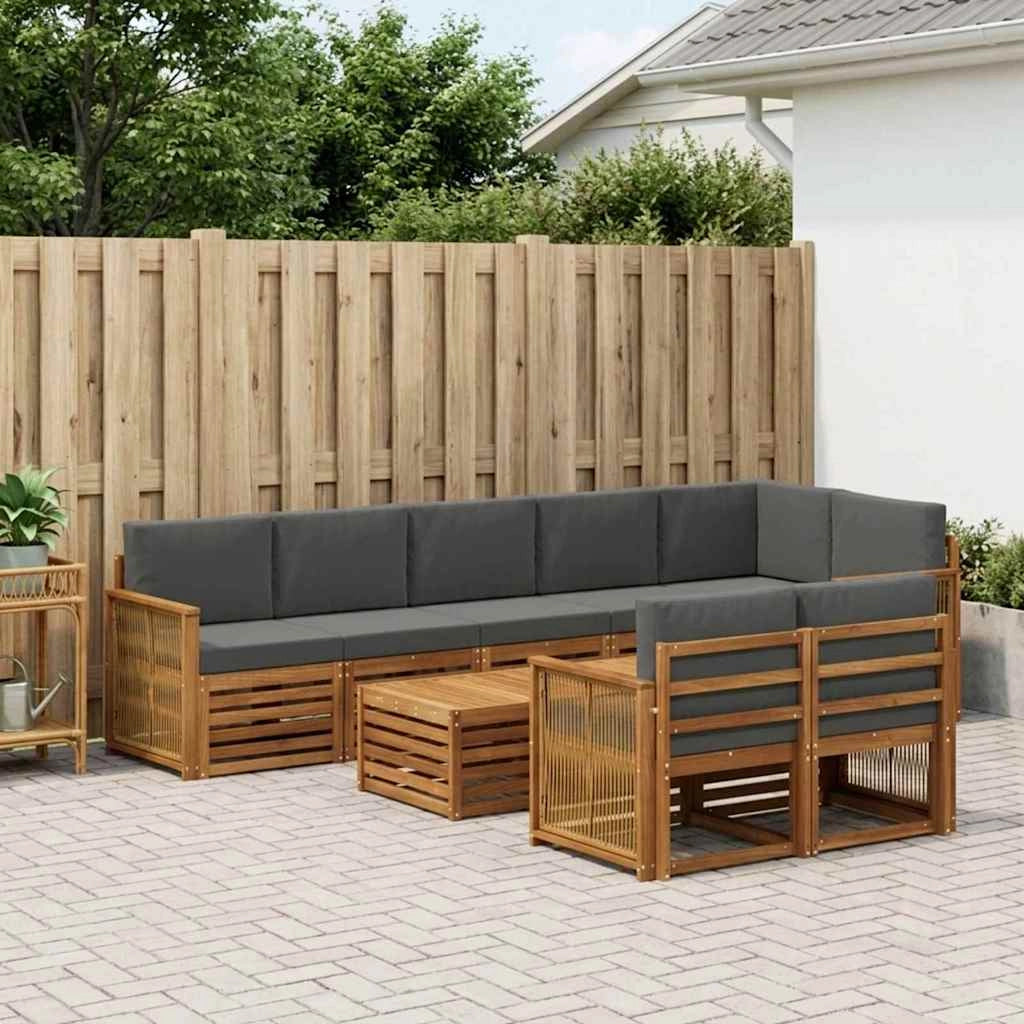 Set divani Legno di Acacia Massello 3384538