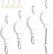 Hanger per piante 4 pezzi - grucce per piante regolabili - grucce per piante appese - grucce per piante per soffitto - contenitori per piante appesi - case per uccellini - bianco