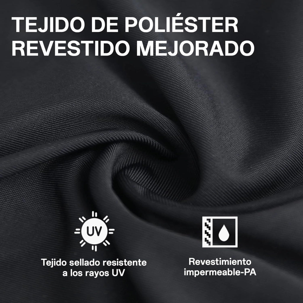 Ombrellone da balcone, in alluminio, con copertura, impermeabile, con manovella, protezione solare UV50+, rotazione di 360°, Tettoia monostrato grigio, 3 * 3M
