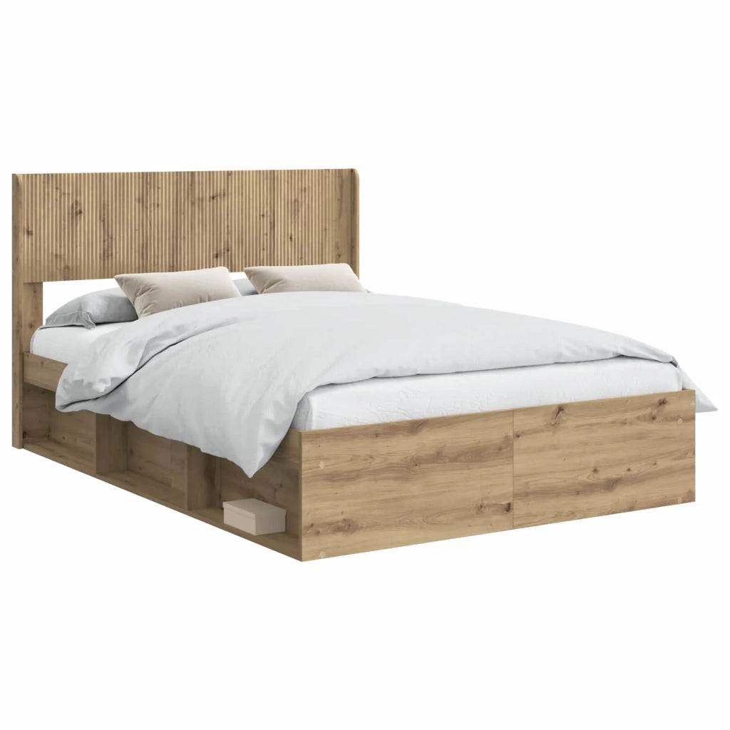 Struttura del letto con stoccaggio e testata Rovere Artigianale 3414234
