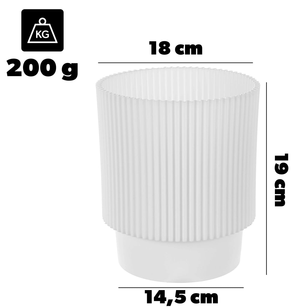 Vaso da fiori KADAX 17 cm, copertura per piante, vaso da fiori in plastica bianca