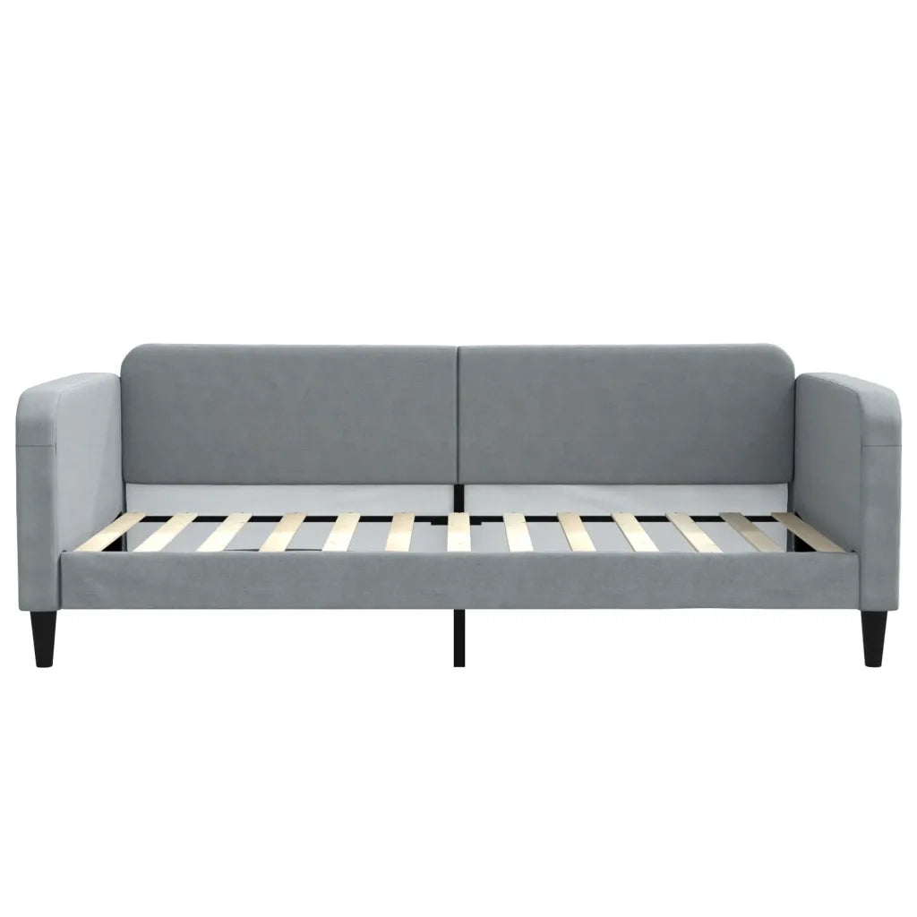 Divano Letto con Letto Estraibile Grigio Chiaro 100x200 Tessuto 3196821