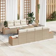 Set Divano da Giardino 8 pcs Beige Poly Rattan 3356711