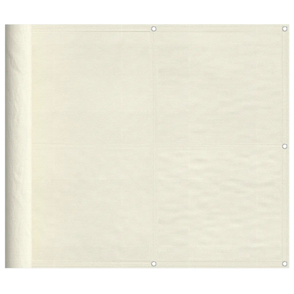 Paravento da Balcone Crema 90x1000 cm 100% Poliestere Oxford 4000202