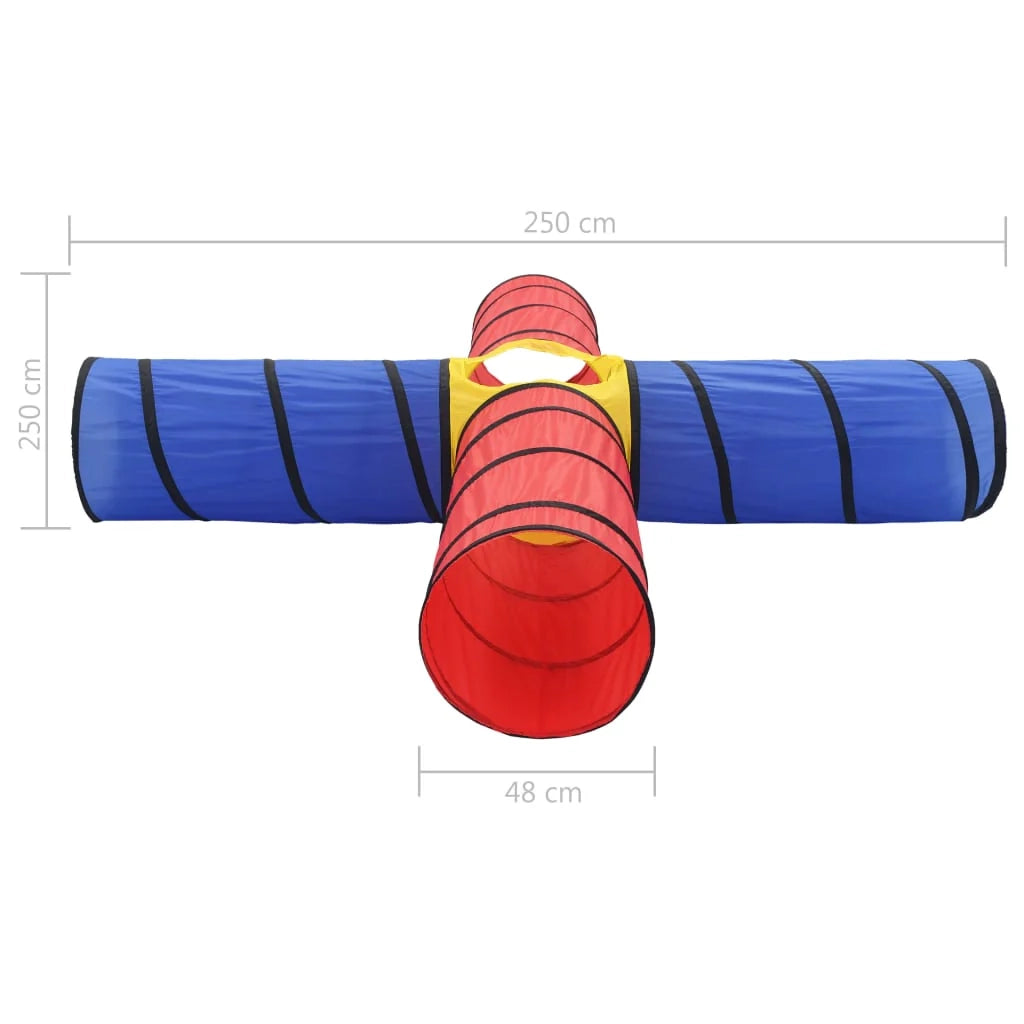 Tunnel gioco 250 x 250 x 48 cm blu e rosso 02_0005182