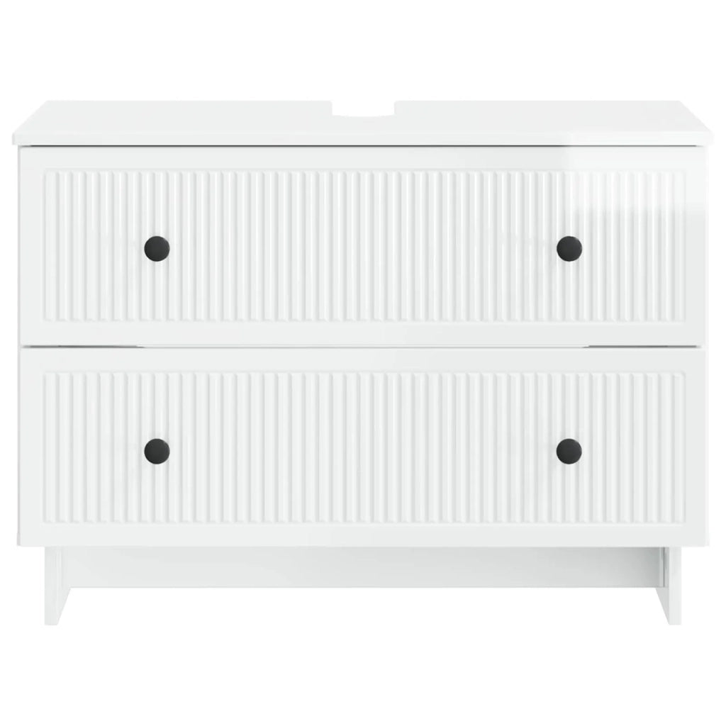Armadio per Lavabo da Bagno EDE Bianco Lucido 82 x 41 x 59 cm 895919