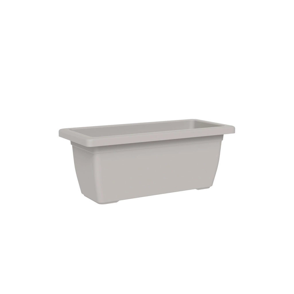 Vaso Rettangolare a Cassettone Outdoor Tera Tikal Cloud 85x39 cm in Plastica Grigio Chiaro