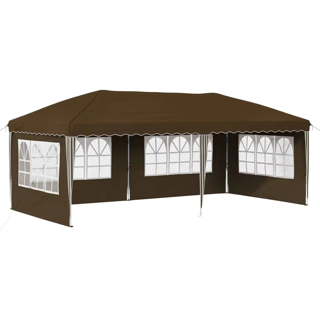 Tenda per feste a pop-up 575 x 289 x 245 cm Tortora