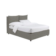 Liskeard, Letto Matrimoniale Sfoderabile Made in Italy, Grigio Cenere