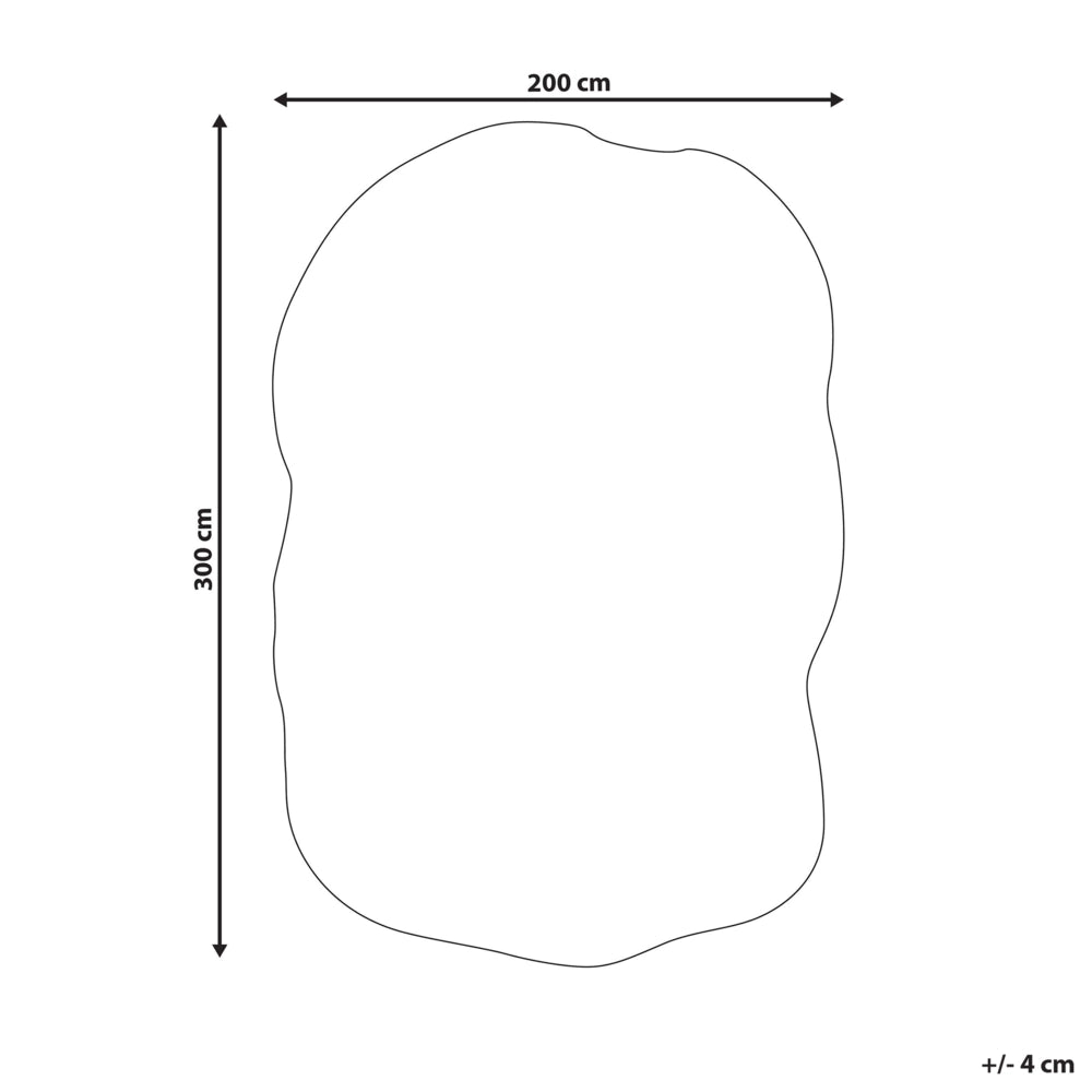 Tappeto Beige Viscosa e Lana Forma Irregolare 200 x 300 cm Stile Moderno Glam