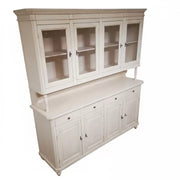 Cristalliera arte povera 4 porte legno shabby bianco anticato 196x43x208h - Mobili 2G