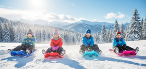 Bob Slittino da Neve 80x33x14 cm 1 Posto Twister Vari Colori