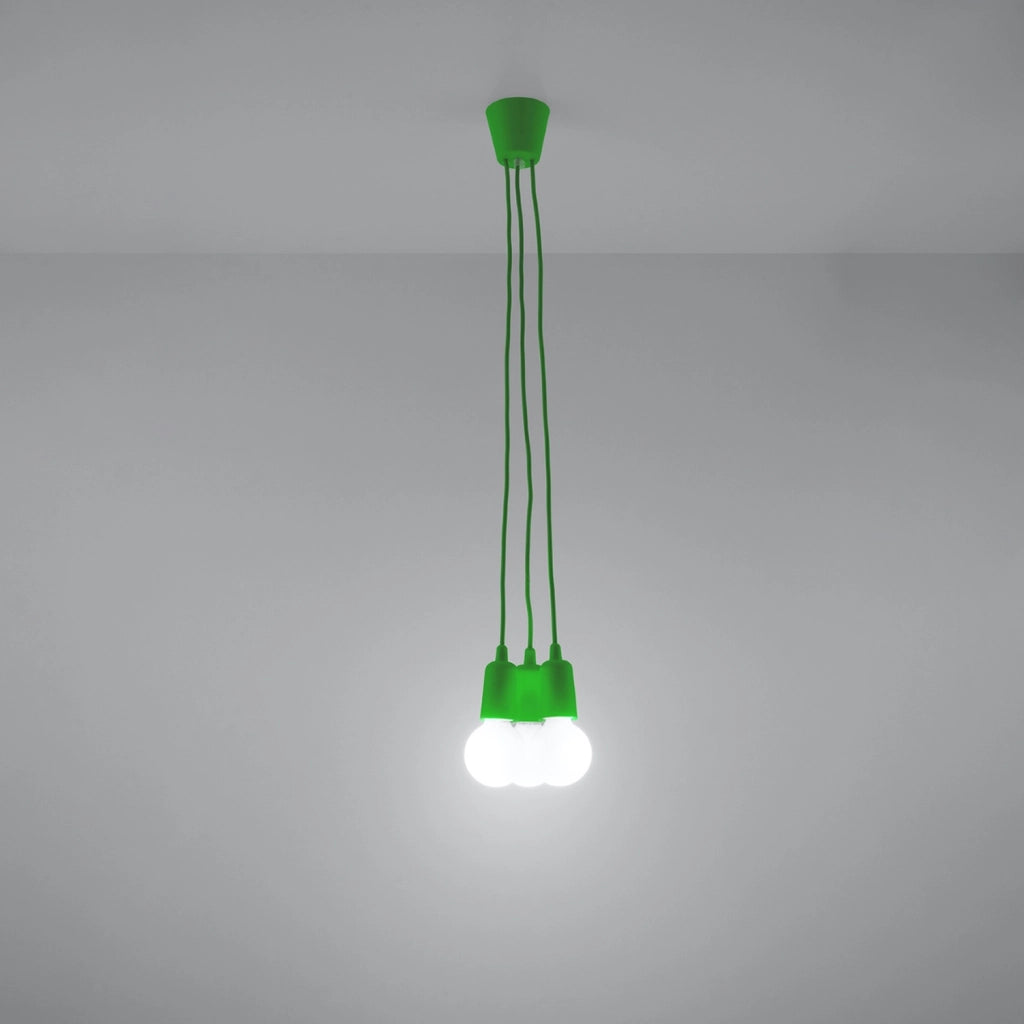 Lampadario Matero 3 luci verde Pure Lume PU.0582 E27