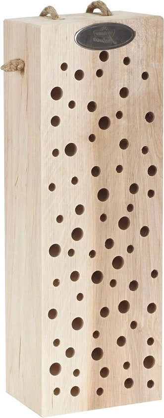 Insectario in legno di rovere e metallo - dimensioni circa 10 x 29 x 6 cm - naturale