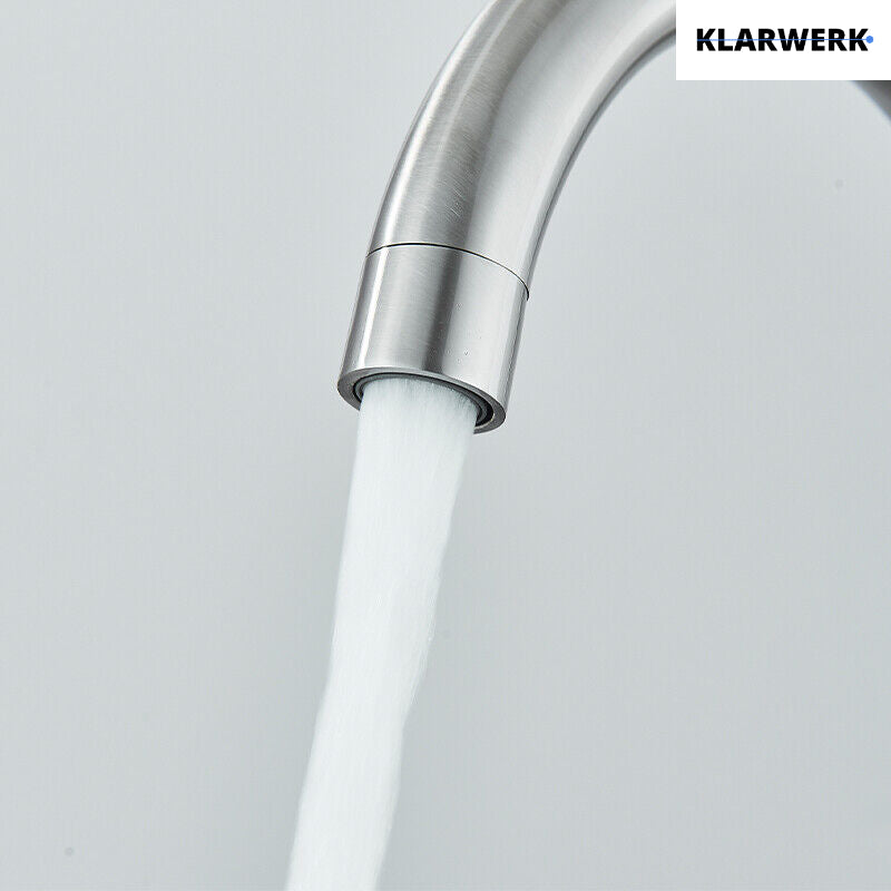 Felice | Rubinetto per acqua potabile a 3 vie in argento spazzolato premiu |Miscelatore cucina ad osmosi in acciaio inossidabile|Filtra 3 connessioni