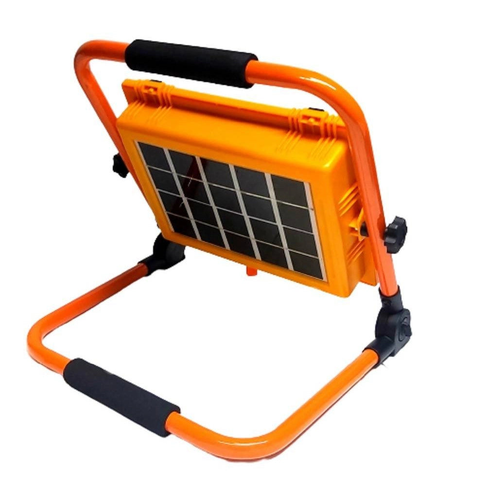 Trade Shop - Faro Di Emergenza Lavoro A Led 100 W Ricaricabile Pannello Solare Staffa Ab-t27 -