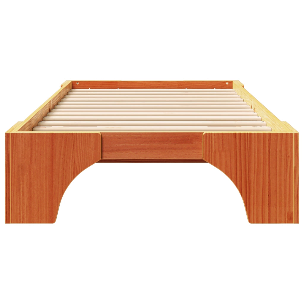 Rete Letto Marrone Cerato Legno Massello 90 x 200 cm Durevole