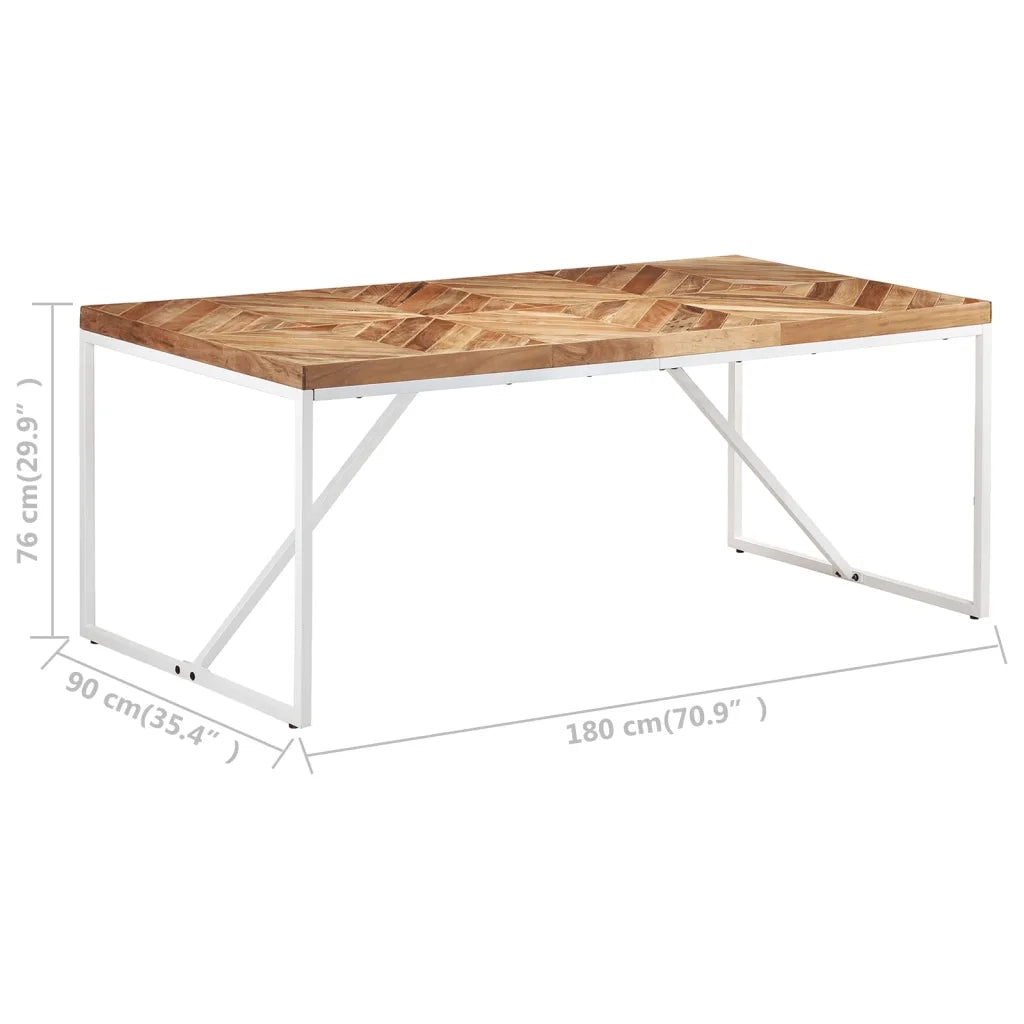 Tavolo da Pranzo 180x90x76 cm Legno Massello di Acacia e Mango 323551