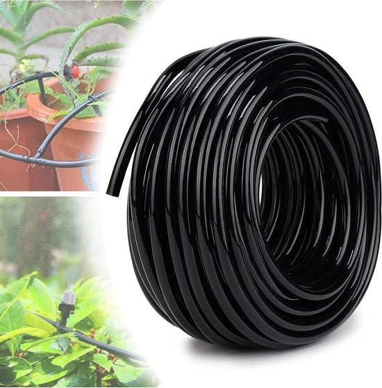 Slang per irrigazione 4 mm - micro druppelslang 20 m - irrigazione per giardino - sistema di irrigazione per orto - sistema di irrigazione per industria agricola