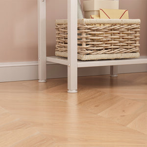 Comodino cassettiera armadio con cassetto ripiano bianco per camera da letto soggiorno 38 cm