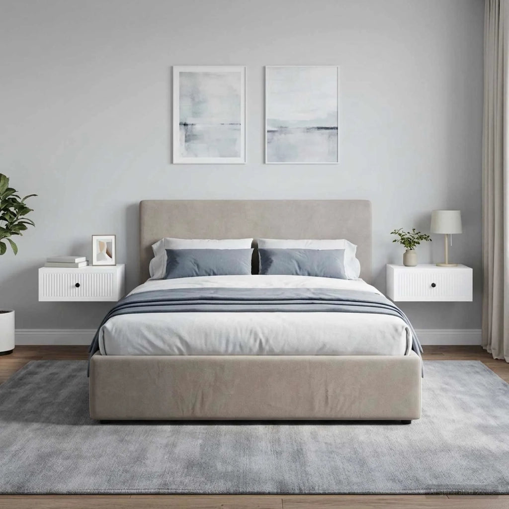 Armadio da Notte 2 pcs Bianco Lucido 49 x 34,5 x 20 cm 897944