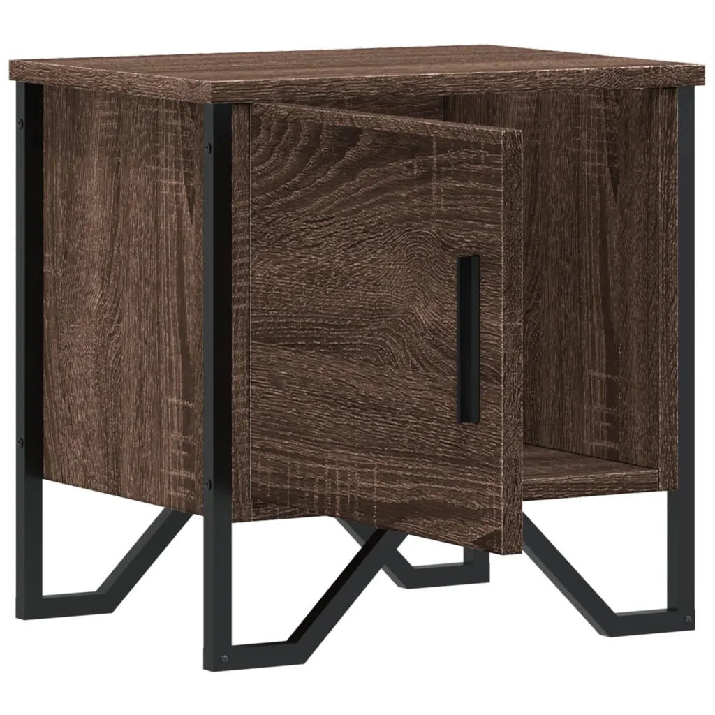 Comodini 2pz-Set di 2 Tavolino da notte Rovere Marrone 40x30x40 cm in Truciolato