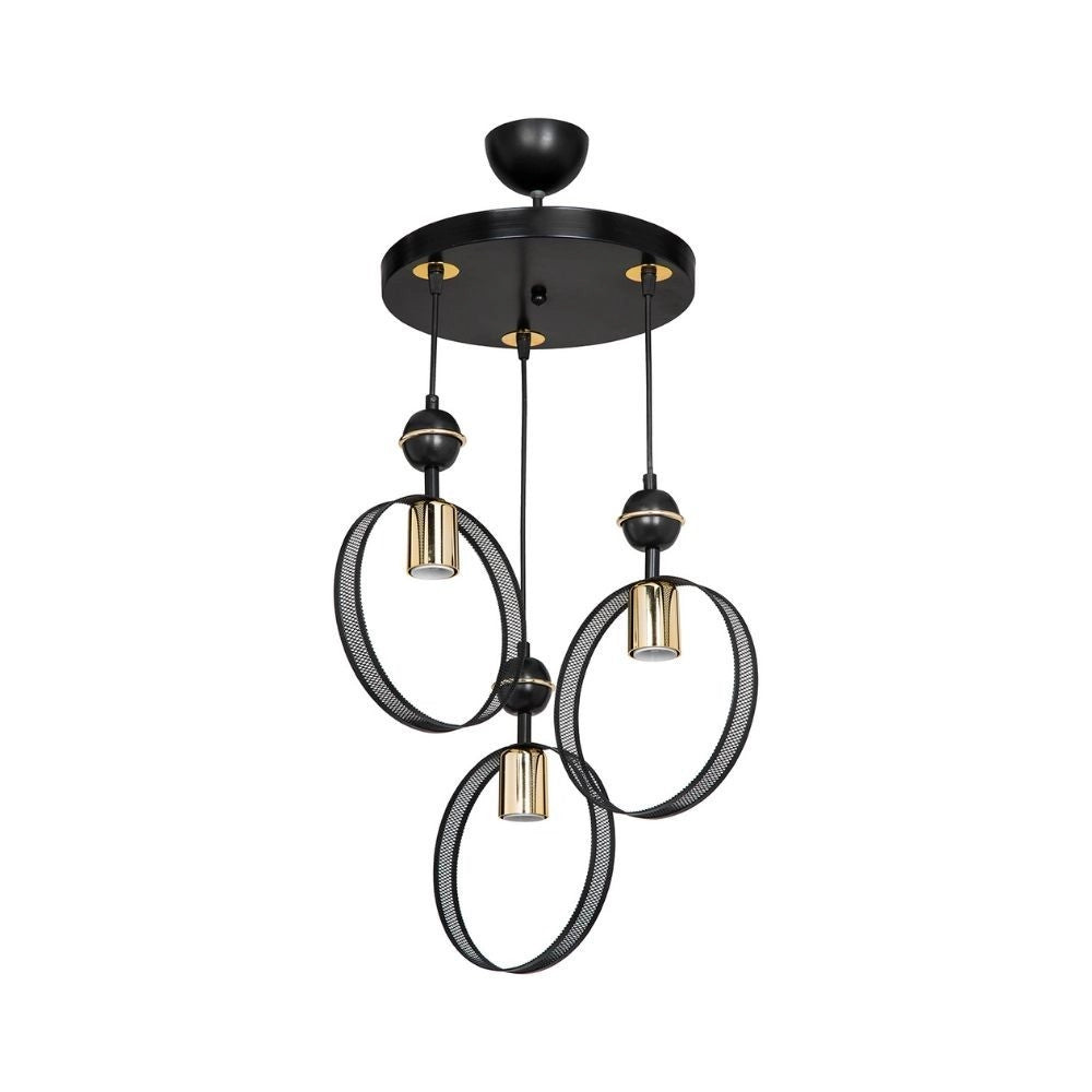 Lampada a sospensione con tre portalampada a cerchio Esin MDL4423