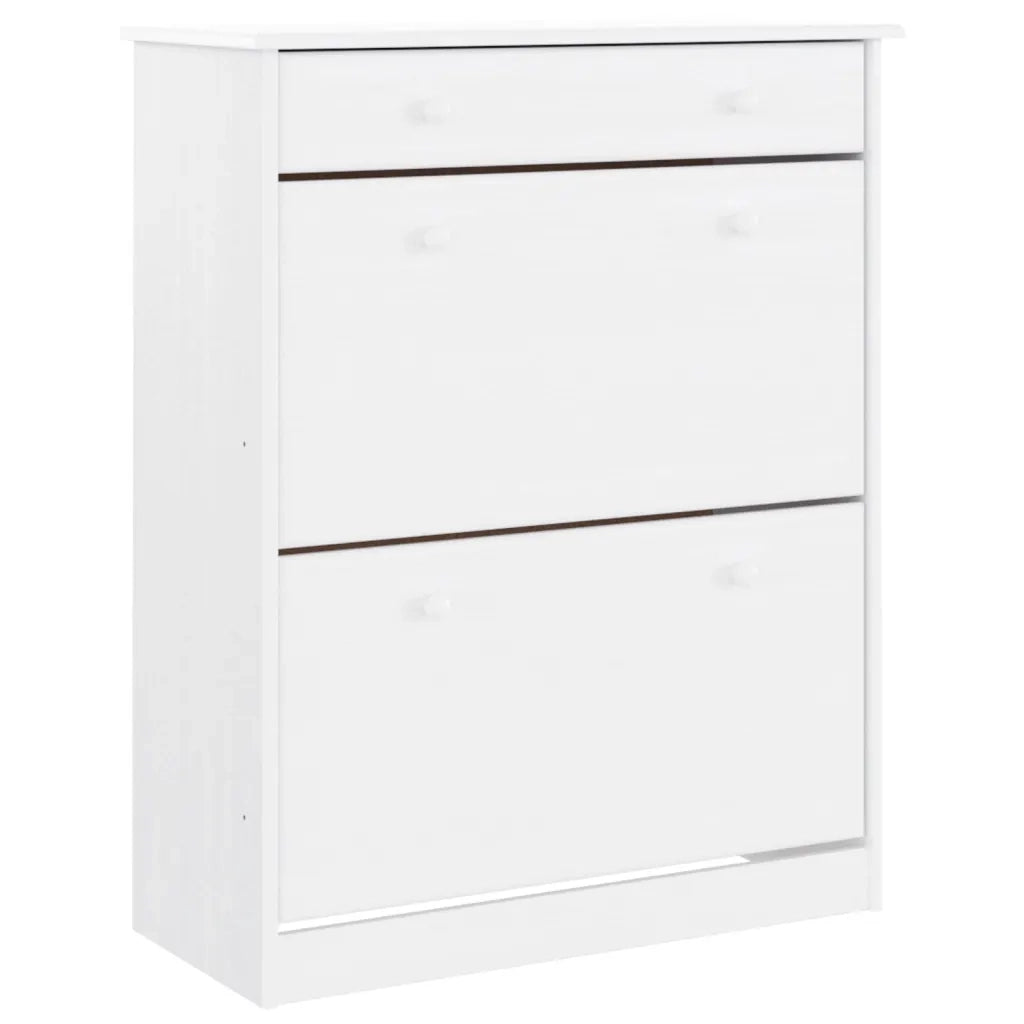 Credenza-Buffet-Armadio da cucina ALTA Bianca 77x35x188 cm in Legno Massello di Pino