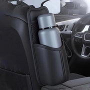 Organizzatore Auto 2 in 1 con Contenitore da 80 oz con Funzione di Sospensione - Adatto per Grandi Contenitori, Telefono e Oggetti in Auto, SUV e Camion - Nero