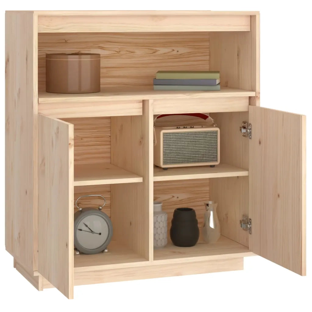 Credenza-Buffet-Armadio da cucina 70x34x80 cm in Legno Massello di Pino