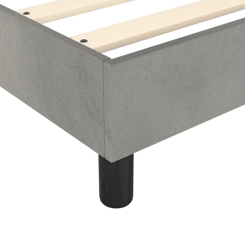 Giroletto a Molle Grigio Chiaro 160x200 cm in Velluto cod mxl 71837