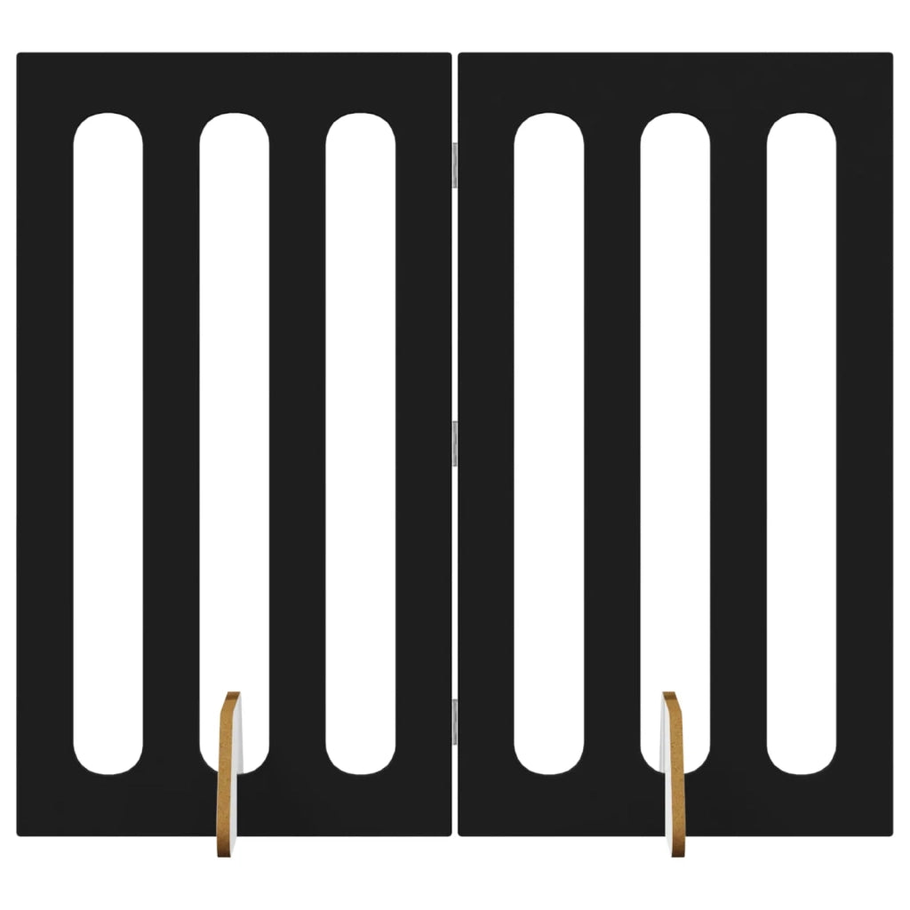 Recinto pieghevole per animali 2 pcs Rovere Nero 8005973