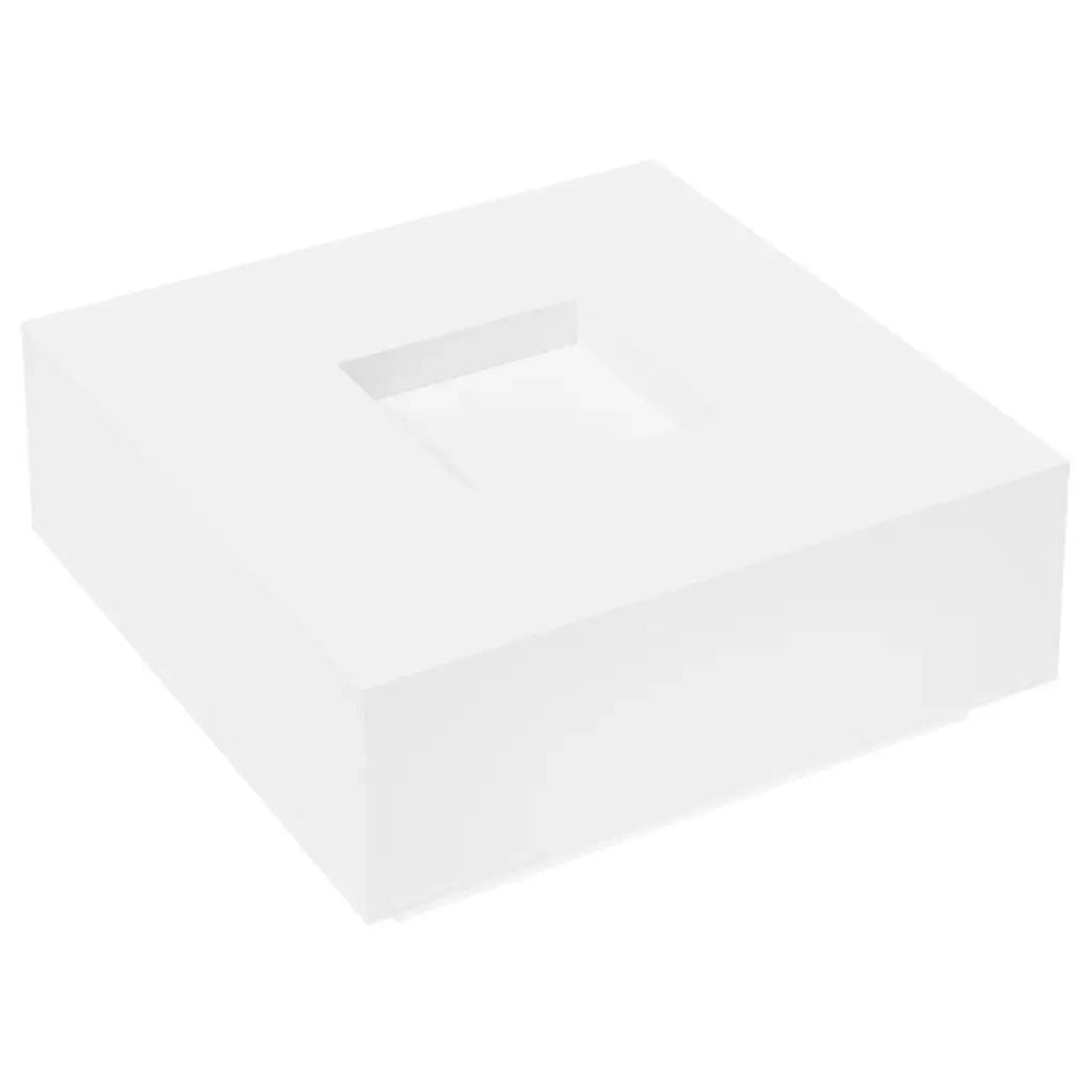 Tavolino da Salotto Bianco 100x100x40 cm in Legno Multistrato 3284049