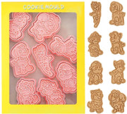 Pacco di 8 stampi per biscotti con piedini per bambini, stampi 3D per animali, biscotti cartoon, forme per biscotti, stampi per verdure per sandwich da cuocere, decorazioni per torta di cioccolato, fondant DIY