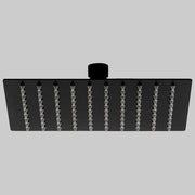 SOFFIONE DOCCIA INOX QUADRO NERO  300 x 300     MADE IN ITALY